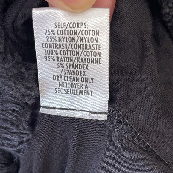 Bailey 44 Tusk Woven Lace Off The Shoulder Bell Sleeve Top Black Sz Small - Picture 8 of 13